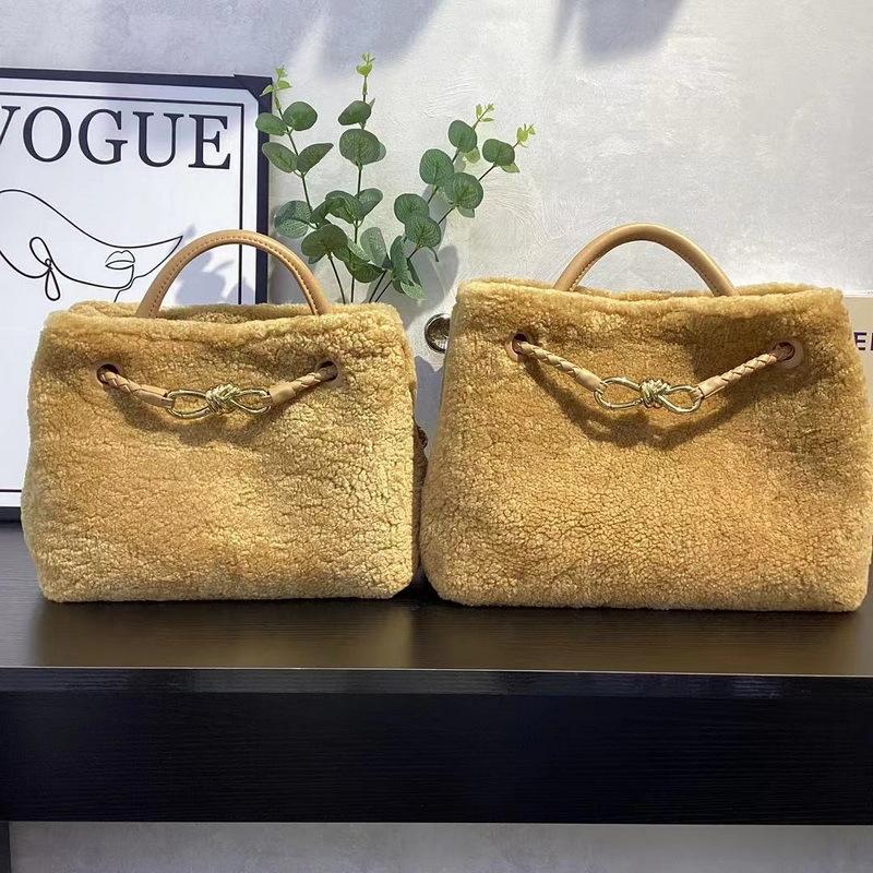 2025 Nowy Styl Torba Damska z Prawdziwej Skóry Skóra Naturalna Skóra Krowia Skóra Owcza Zamsz Chwost Dekoracyjny Retro Duża Pojemność Modna Torebka