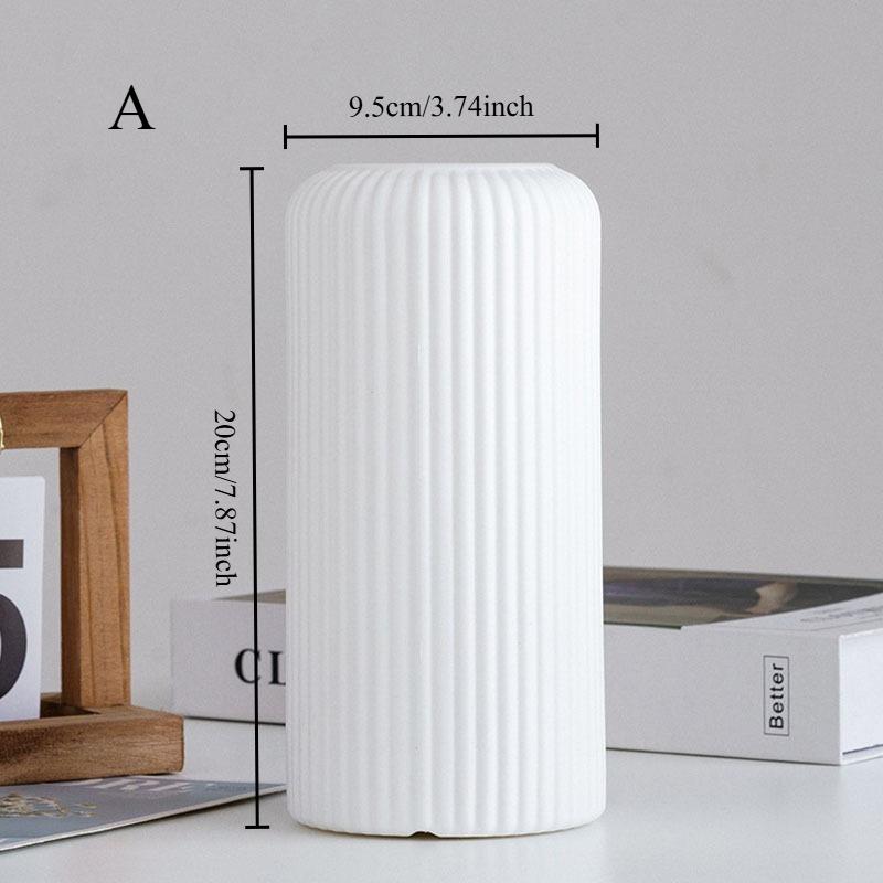 Simple Plastic Vase Donut Shape Single Flower Pot Home Living Room Decoration Table Ornaments Circle Flower Arrangement Vase