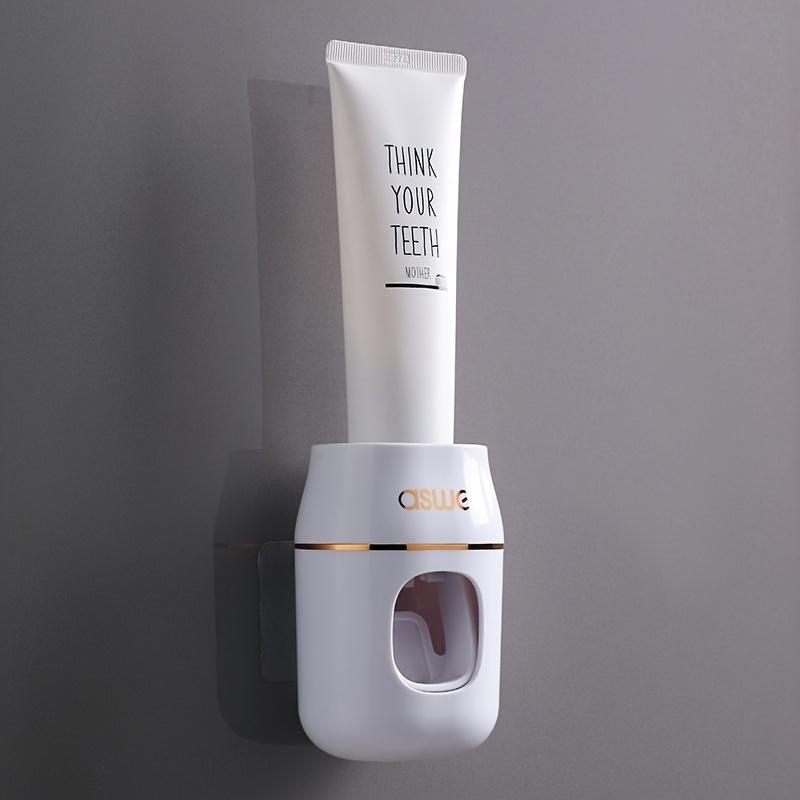 

A Wall-Mounted Toothpaste Dispenser and Toothbrush Holder Set for Home Use, Featuring A Cute Manual Suction Design. белый