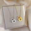 Love Ring Minimalist Furnace Real Gold Necklace Female Collarbone Chain With Jewelry