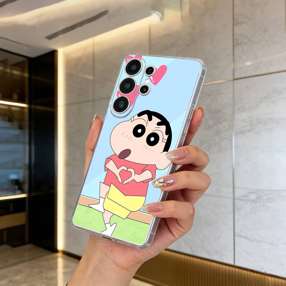 C-S-C-Crayon -Shin-chan Clear Phone Case for Samsung S25, S24, S21, S22, S23, S30, Ultra, S20, Plus, FE, Lite