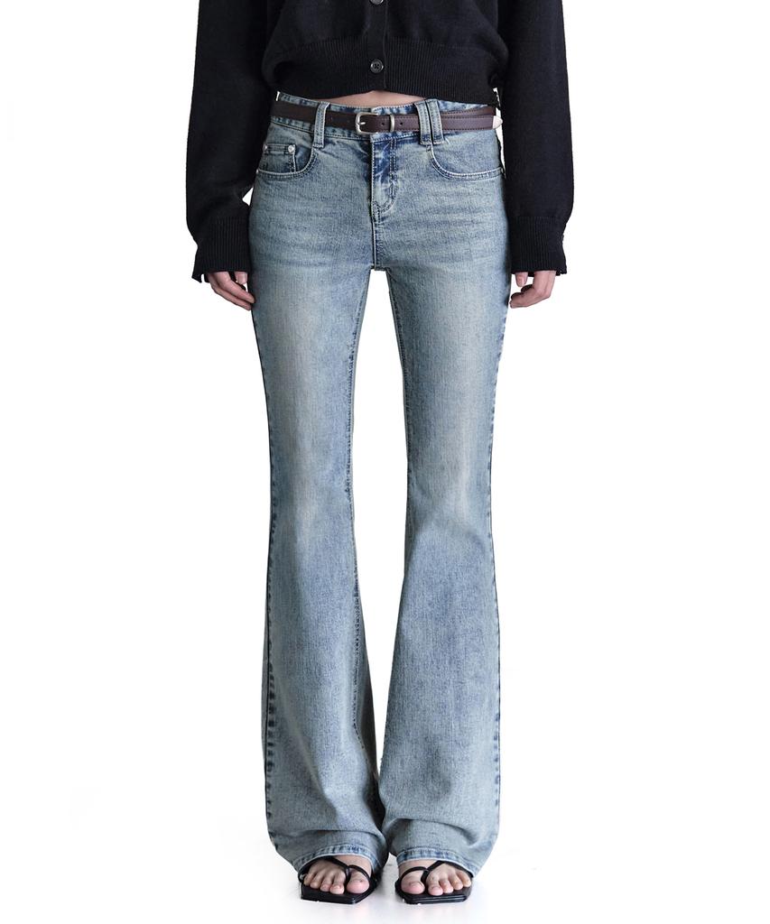 Deketeuumeon Signature Slim Low Rise Flared Jeans Dcwpt006Lblueb