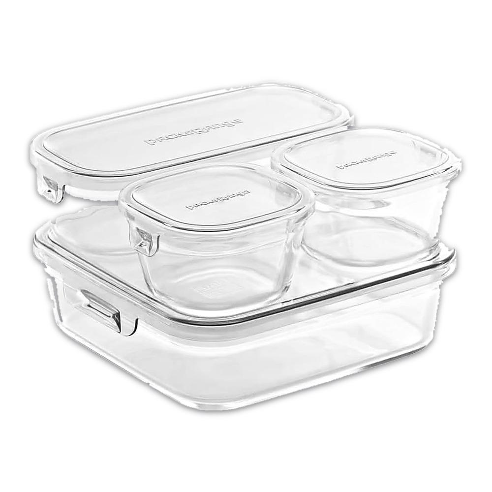 iwaki Pack & Range Square Glass Food Storage Containers Heat Resistant Microwave Safe PS-PRN-11W