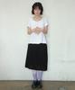 Ronron Pointelle Knit Long Skirt Black