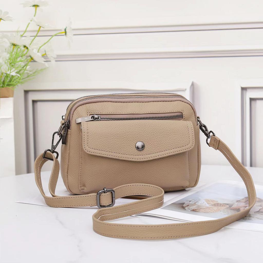 New Autumn and Winter Versatile Casual Shoulder Bag, Fashionable Soft Leather Small Bag, Genuine Leather Messenger Women's Bag