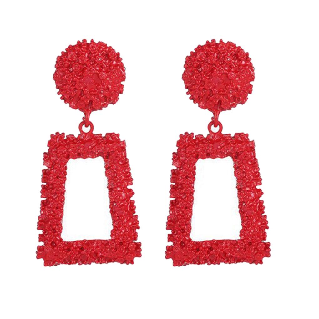 1 пара преувеличенных висячих серег для вечеринки, женские серьги-гвоздики из сплава, геометрические, трапециевидные, винтажные, богемные