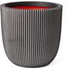 CAPI EUROPE Blumentopf Kugel GROOVE NL - 43x41 cm - Anthrazit