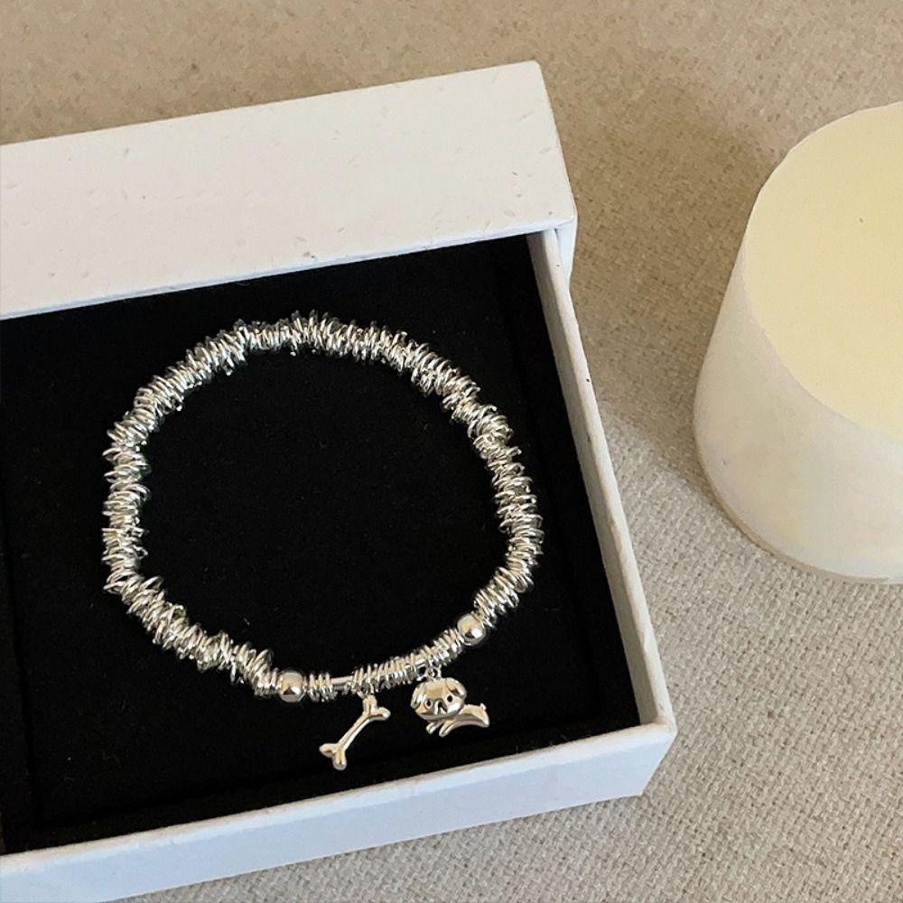2PCS Light Luxury Cat Fish Bracelet Cute Hand Bangle Cute Dog Bracelets Jewelry Accessories Lovers Friends