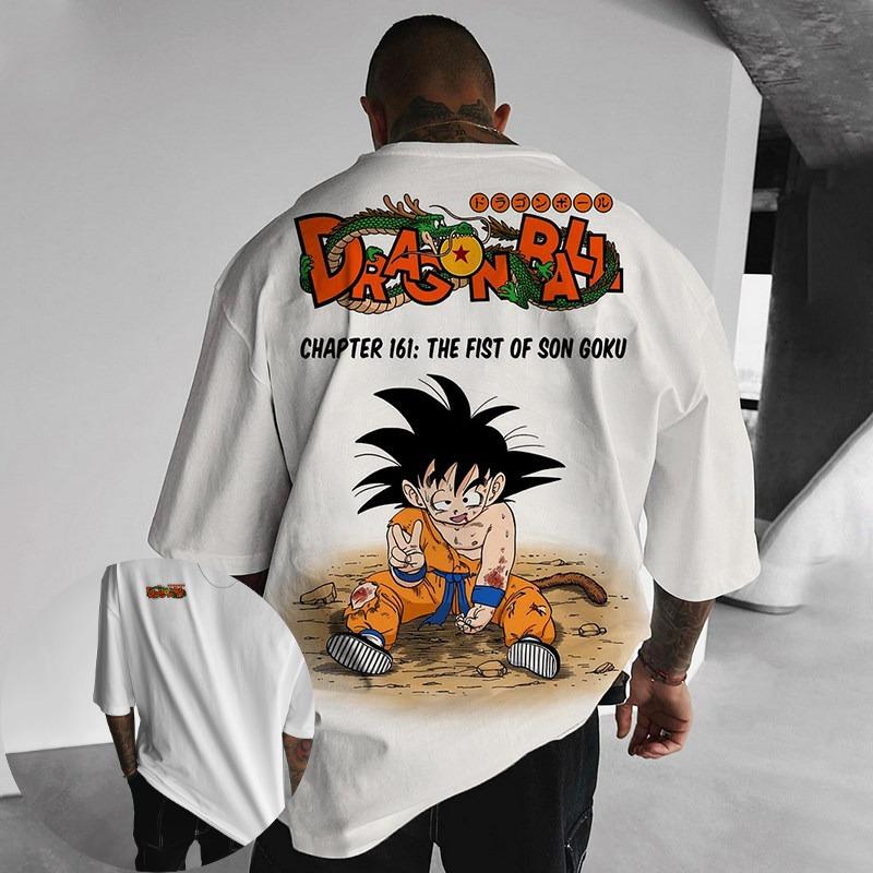 

Аниме Dragon Ball DRAGON BALL Гоку Прямая Печать Тяжелый Хлопок Футболка Короткий Рукав Мужская Большой Размер Топ 4XL