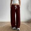 Pantaloni Larghi Colorati da Donna con Tasche Ampi Dritti Casual Palazzo