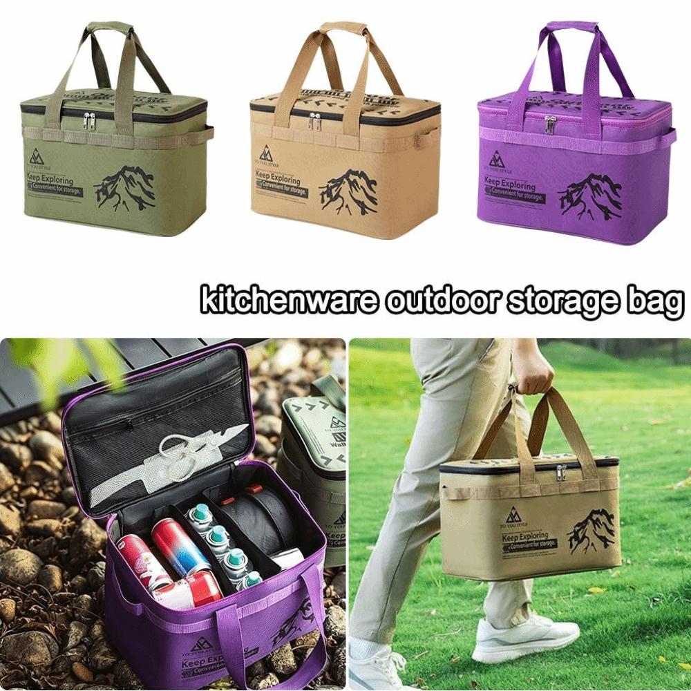 Large Capacity Camping Storage Bag Partition Storage Outdoor Storage Box Picnic Tool
