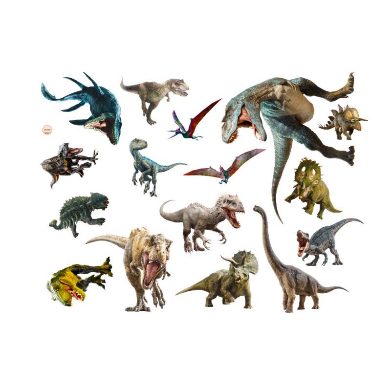 Self-Adhesive Dinosaur Wall Decal for Kids' Rooms and Kindergartens
