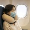 Slow Rebound U-shaped Pillow Portable Comfortable Airplane Nap Pad Stripes Design Solid Color Travel Neck Cushion Car Travel