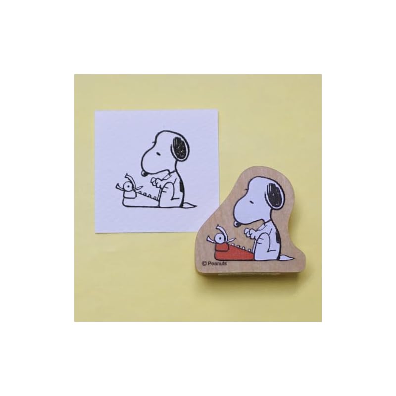Children's Face Stamp Snoopy Wood Piece Snoopy Typewriter 2283-001