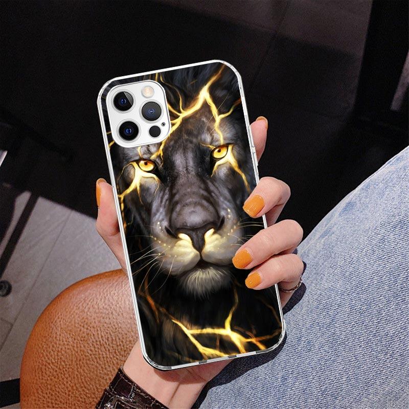 Lion Alpha Male Cub King Phone Case For iPhone 17 Air 16 Pro Max 16E 15 + 14 Plus 11 12 13 Mini 7 8 SE Gift Print Cover Fundas 1