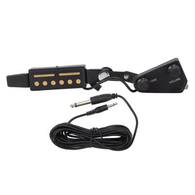 Soundhole Pickup Volume Tone Control 6 Hole Guitar Pickup for Acoustic Electric Guitar Black