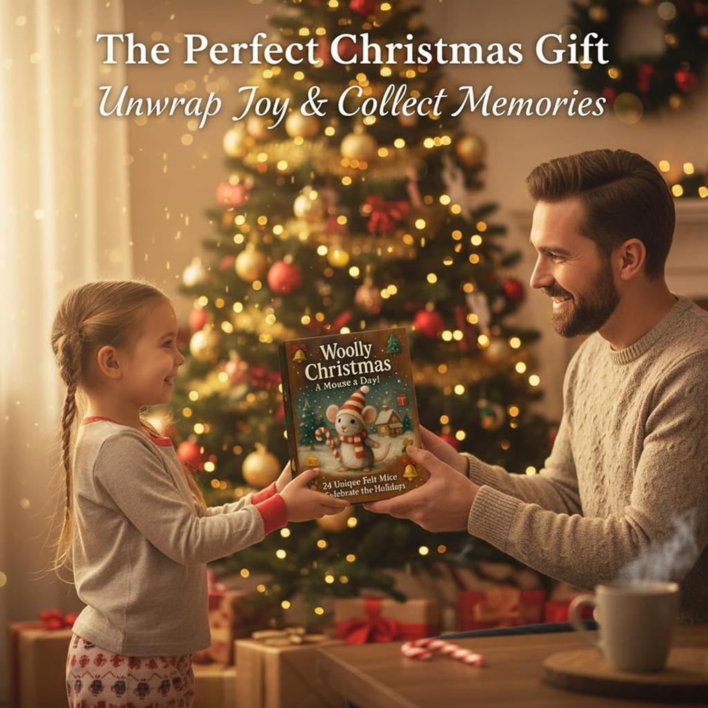 Mouse Advent Calendar 2025, 24-Day Christmas Countdown With 2d Acrylic Mice Ornaments, Holiday Décor For Families & Collectors