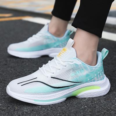 New Ice Silk Mesh Sneakers Men's Soft-soled Breathable Running Shoes and Lightweight Casual Shoes
