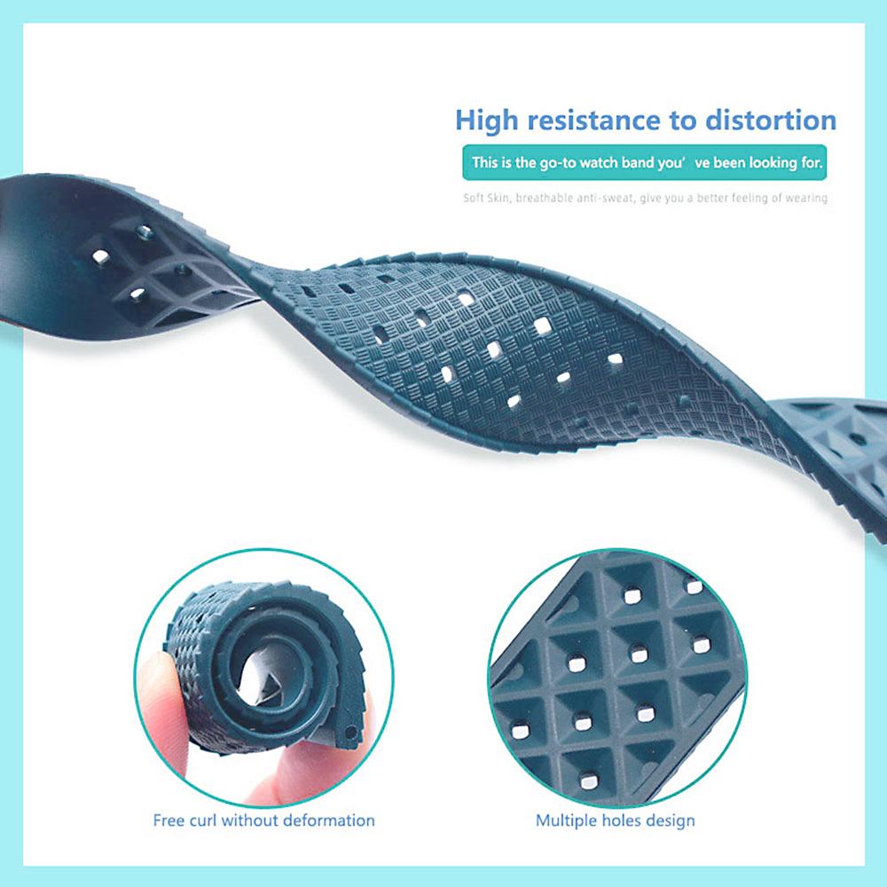 Tropical Silicone Watch Band Quick Release Watch Band 18mm 20mm 22mm Rubber Tropic Smart Watch Strap Waterpfroof Muti-Color