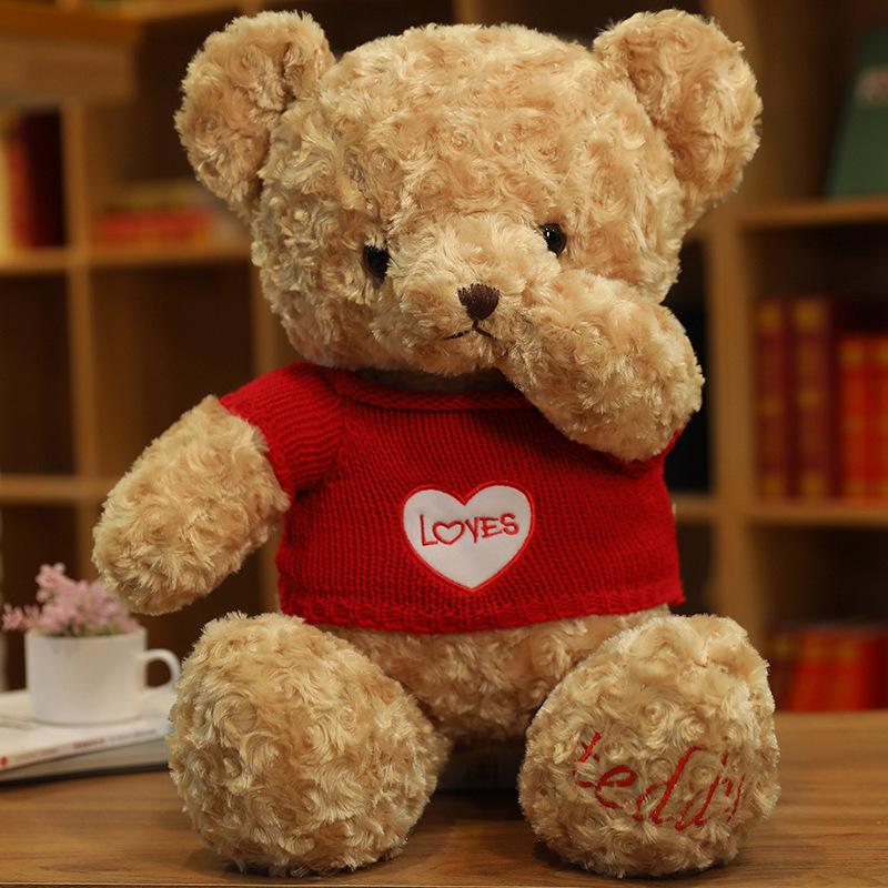Clothes Teddy Bear Doll Plush Teddy Bear Sweater Hug Bear Doll Girl Soothing Ragdoll