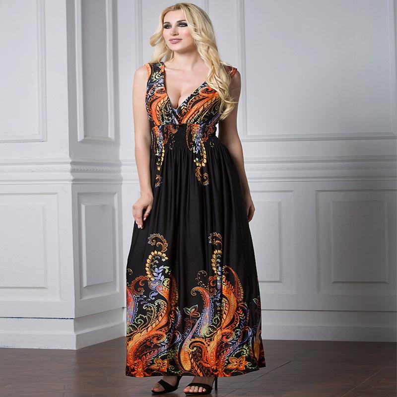 Elegant Women Dress Sleeveless V Neck Evening Party Gown Maxi Long Dress