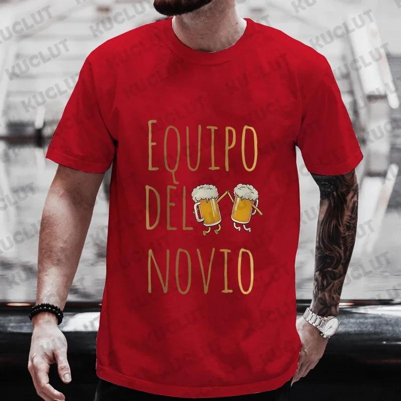 Spanish Boyfriend Evg Team Groom Man T Shirt Single Farewell Short Sleeve Tees Bachelor Party Tshirt Wedding Beer Graphic Tops