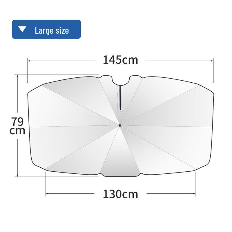 Thickened Car Sunshade: Retractable Windshield Umbrella for Heat Insulation