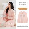 Spring & Autumn Nursing Pajamas for Postpartum Women with Breast Pads
