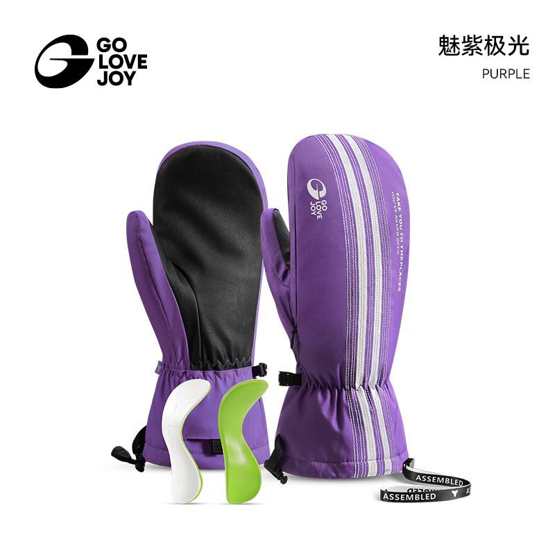 Womens Winter Ski Gloves Windproof Water Resistant Shock Absorbing Thermal Lined With 3M Thinsulate Insulation