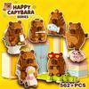 Cute Capybara Construction Blocks Figurine Micro Blocks Educational Toys Diy Model Fun Stem Plaything Desktop Decor Model & Collectible