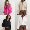 Modern Loose Hoodie Sweater For Women With Raglan Sleeves And Hoodie Design For Streetwear Style