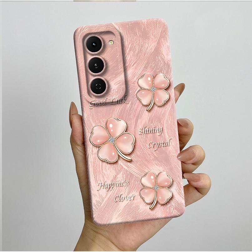 Casing For Tecno Spark 40 Pro 40Pro+ Plus 4G Aesthetic Flowers Phone Case Slim Liquid Silicone Anti Drop Protection Soft Cover