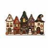 2D Flat Print Christmas Wooden Decoration Sign Snowman Santa Claus Xmas Ornaments Rustic Style Cottage Shape