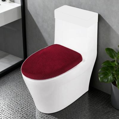 Yousheng Toilet Cover Corn-patterned Fabric Elastic Strap Non-Slip Stable Toilet Seat Cover Multifunctional Bathroom Decor