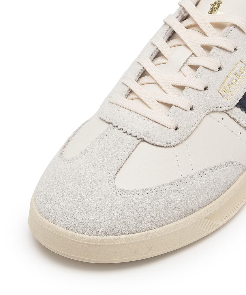 Polo Ralph Lauren Heritage Aera Leather Suede Sneakers - White