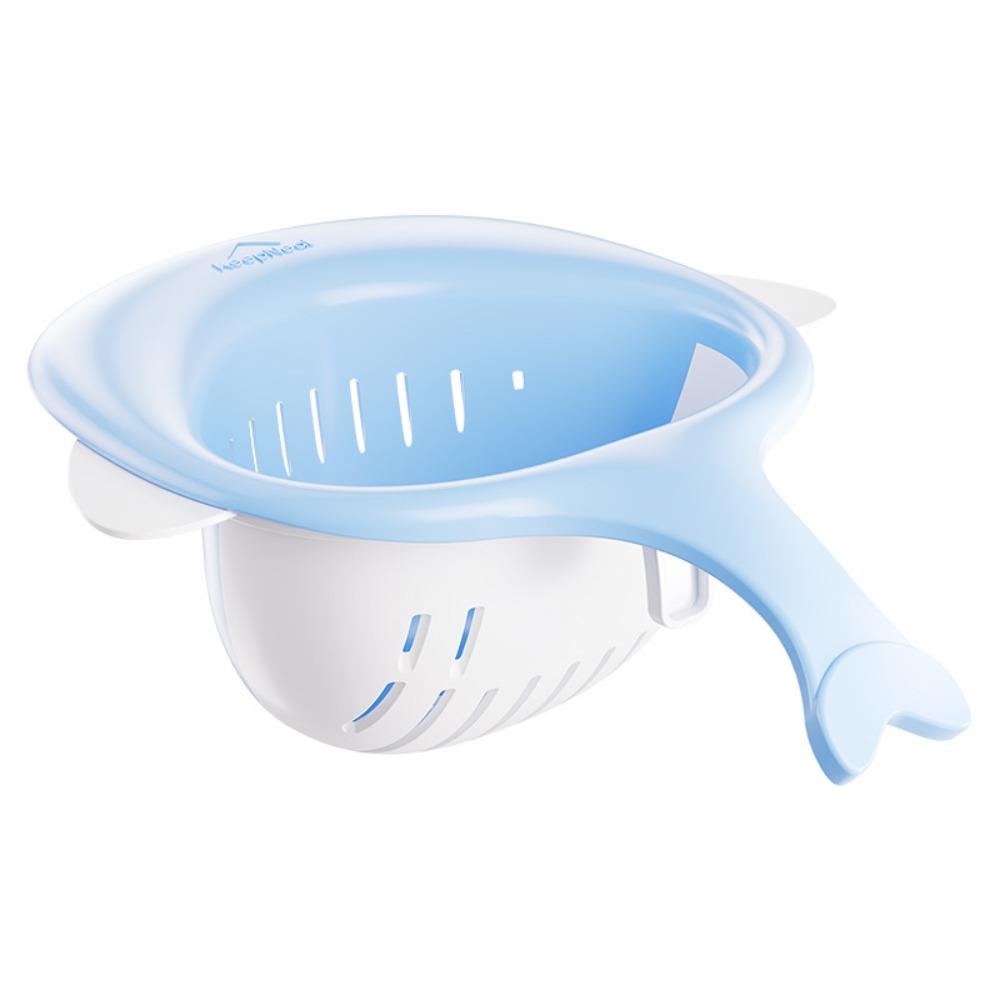 Quick Draining Magnetic Sink Colander Leak-proof Food Waste Disposal Strainer  Leftover Drainage синий