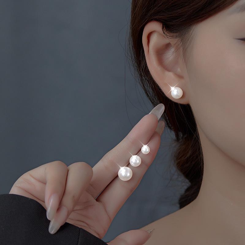 2024 Min Yue S925 Sterling Silver Pearl Stud Earrings for Women: Elegant and Simple High-End Jewelry