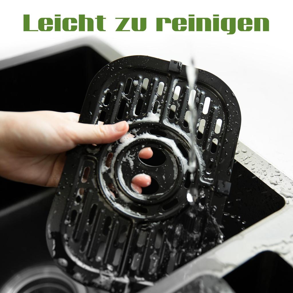 9L Air Fryer with Double Chamber, Fryer with LED Display, Adjustable Time and Temperature 80-200℃