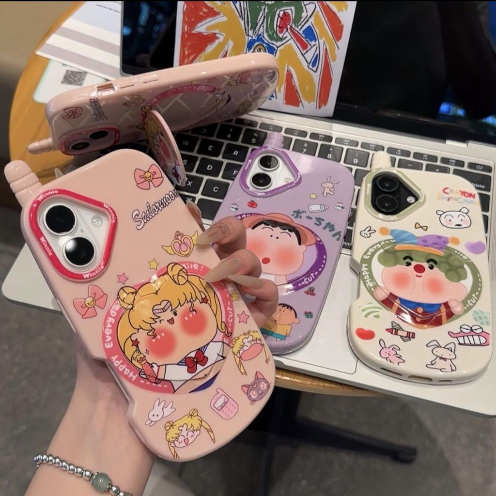 Cartoon Big Brother Make-up-Spiegel Anwendbar auf Apple 16 Handyhülle IPhone 15 Schutzhülle 14 Softcase 13 Nische 12