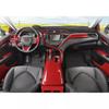 For Toyota Camry 2018- Red Control Button Cover Steering Wheel Carbon Fiber