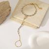 European and American Ins Wind Stainless Steel Zircon Finger Bracelet Light Luxury Niche Versatile Titanium Steel Non-fading Bracelet Hand Jewelry