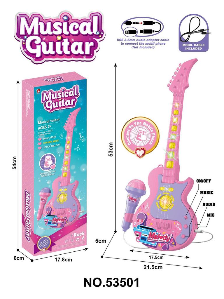 Children's Karaoke Machine with 3 Microphones and Cool Lights - Music Toy for Boys and Girls