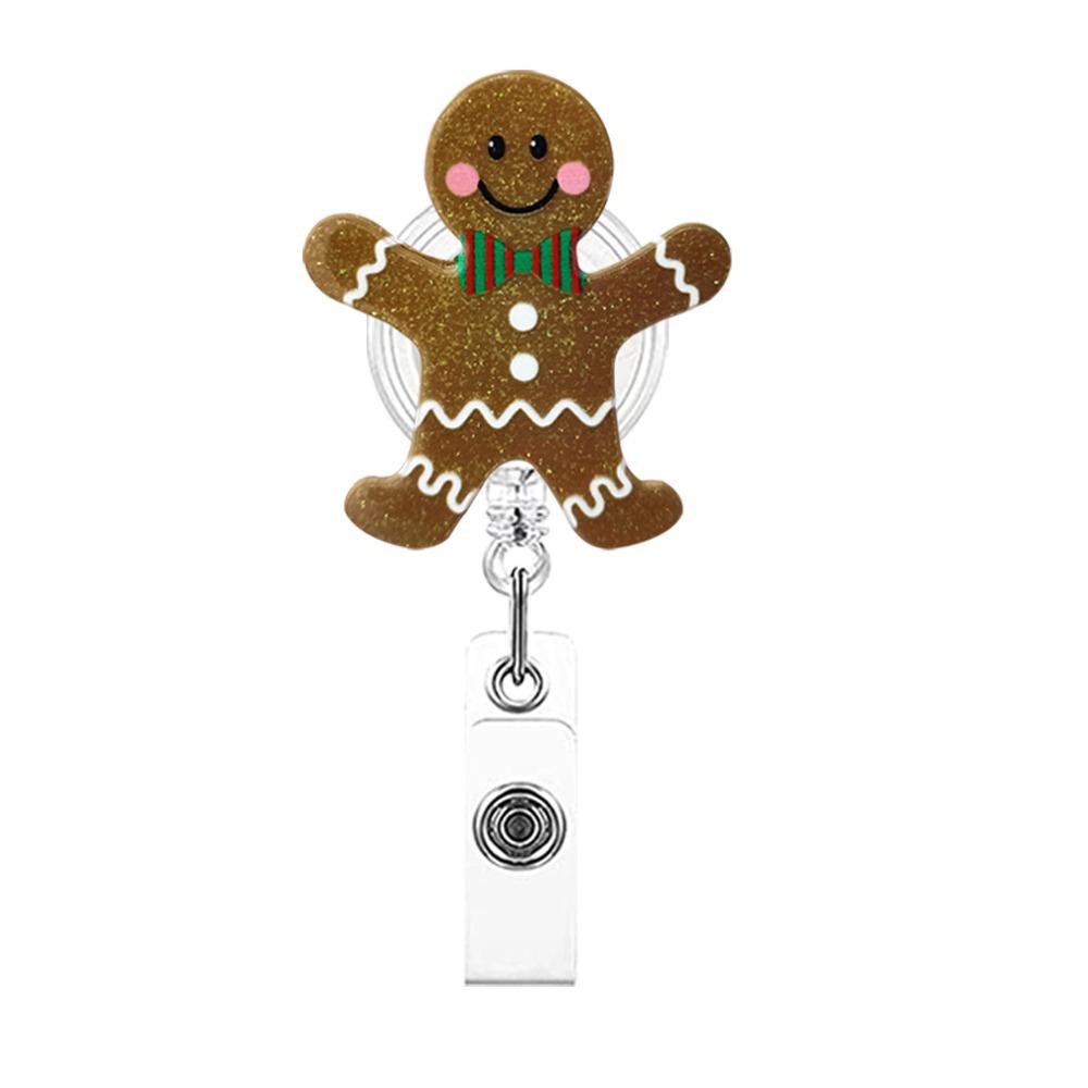 Snowman Elk Christmas Badge Reel Santa Claus ID Card Holder  Doctor Student