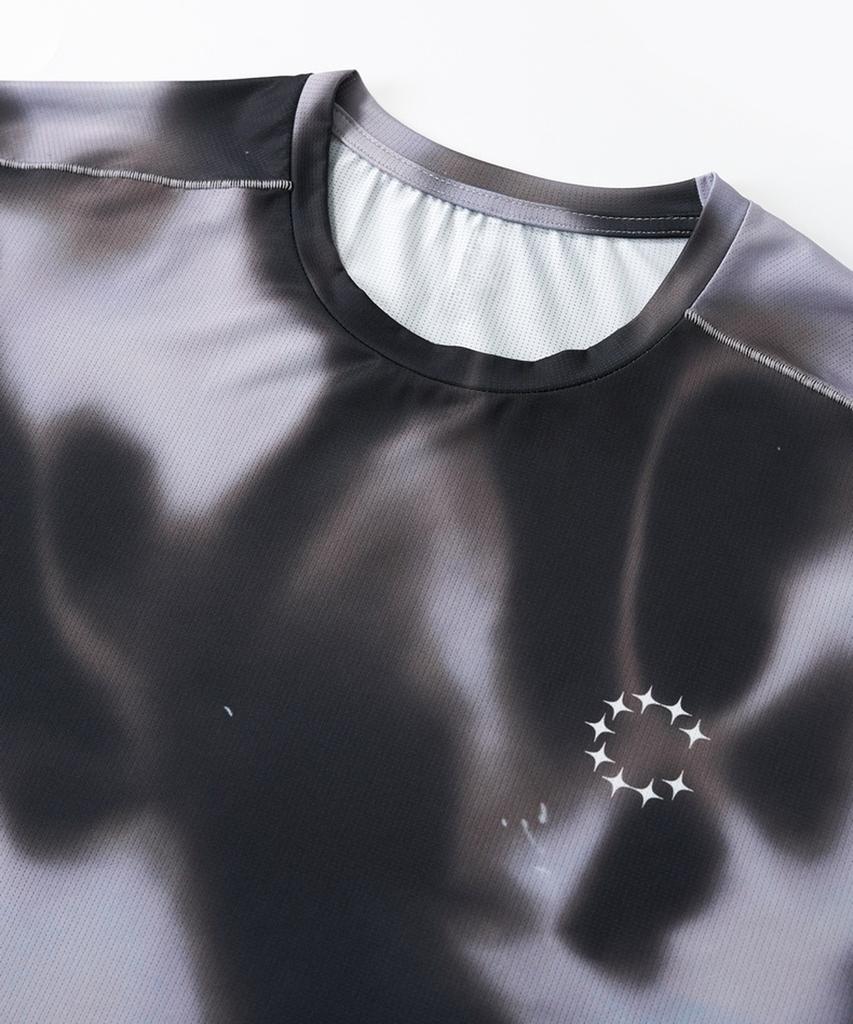 Beoteunseoul Black Shadow Tie-Dye Tech Oversized Long Sleeve (Black)