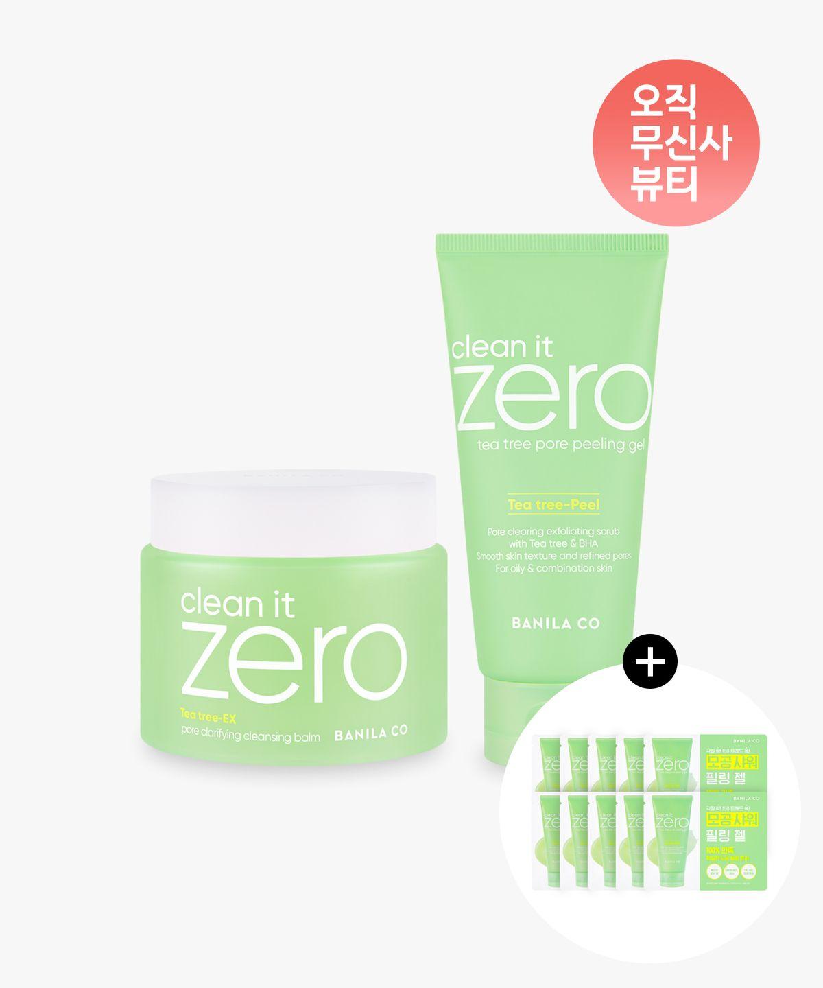 Clean It Zero Tea Tree Pore Peeling Gel 120ml + Pore Cleansing Balm 100ml