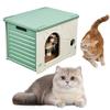 Outdoor Cat House Condo Shelter Stray Four Seasons Rainproof Nest for Stray Cat Hamster Puppy Hedgehog Small Pets Kitty Cave Bed