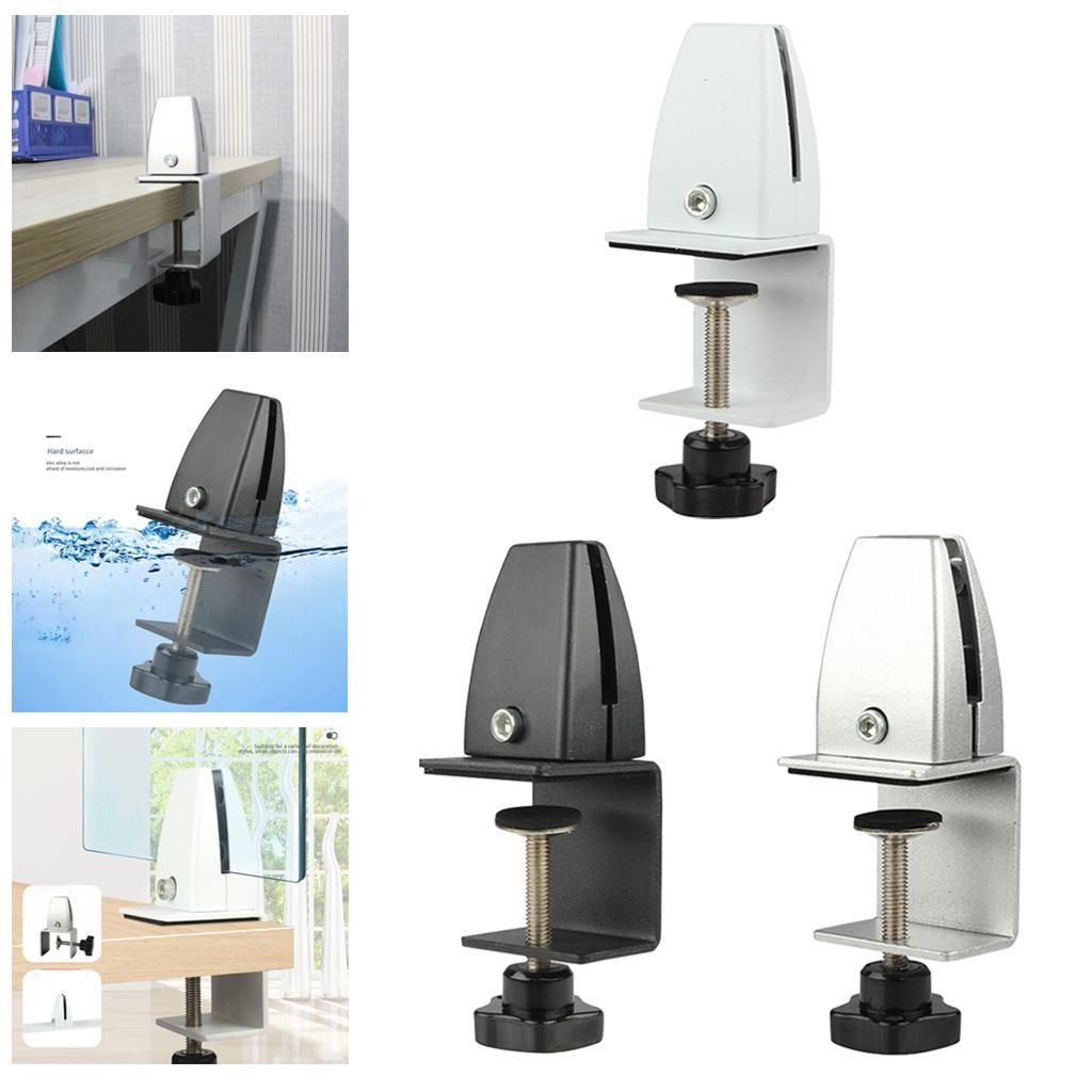 Durable Desktop Table Partition Bracket Clamp Clip Baffle Screen Holder for Commercial or Home Office Workspace
