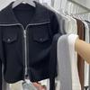 Polo T-shirt Uzun Kollu Kadın Bahar Yeni Tasarım Hırka Slim Fit Alt Üst