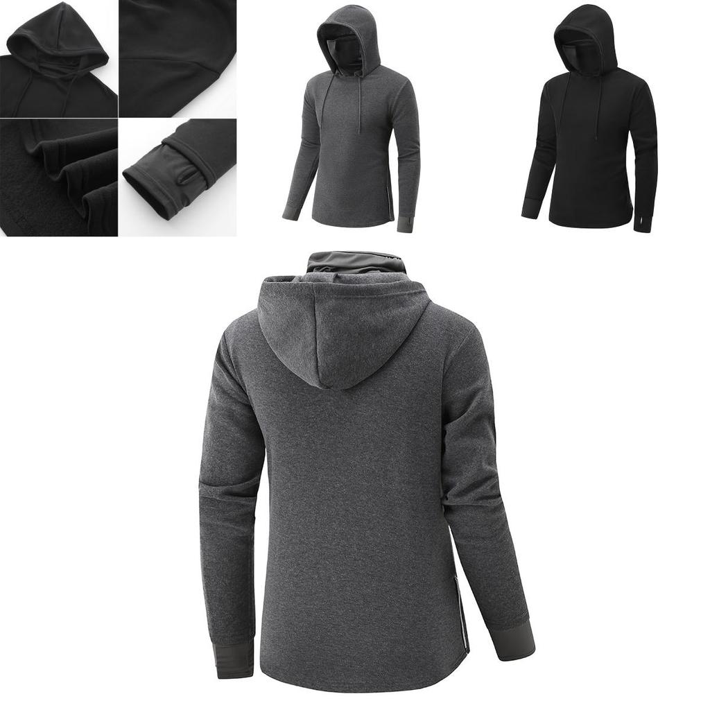 Soft And Breathable Men's Pullover Hoodie Featuring A Turtleneck Design And Moisture Wicking Fabric