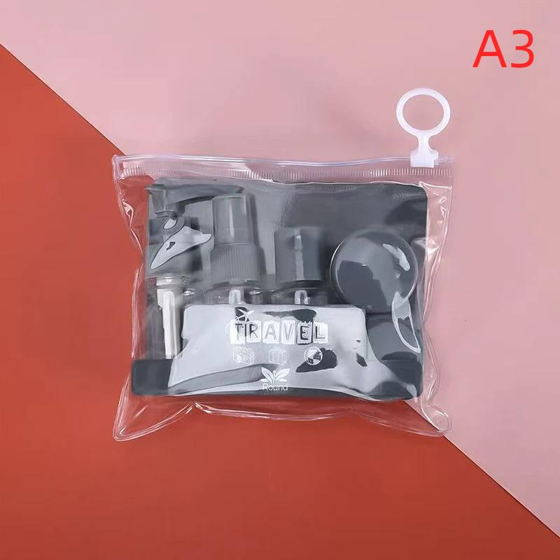 6Pcs Leak Proof Refillable Travel Bottle Set For Toiletries Travel Containers With Zipper Clear Toiletry Bag